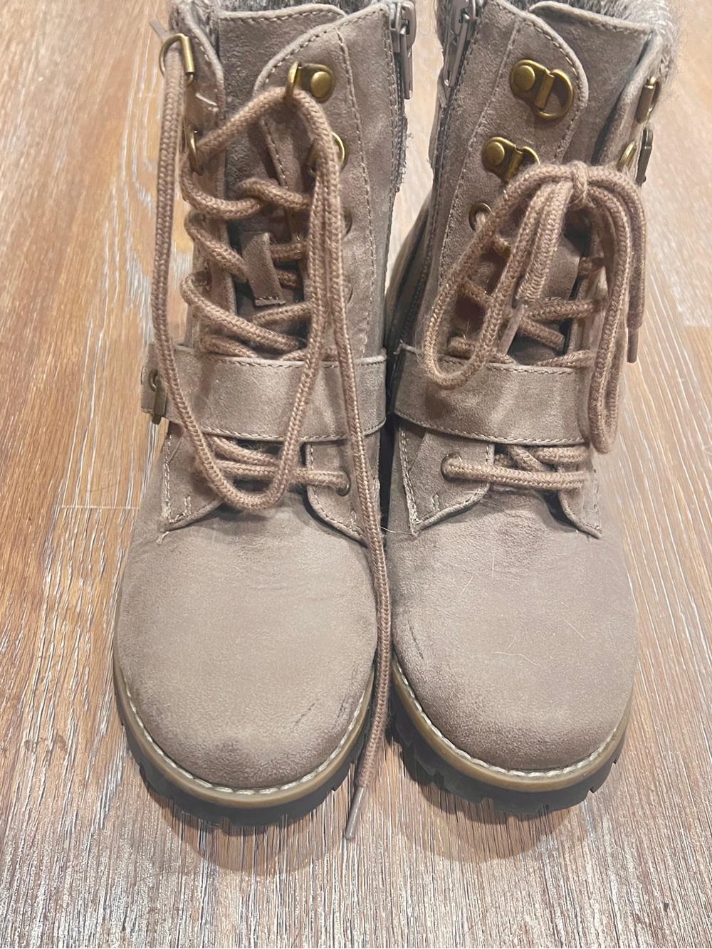 Cliffs by WHITE MOUNTAIN Taupe Lace-Up Combat Boots